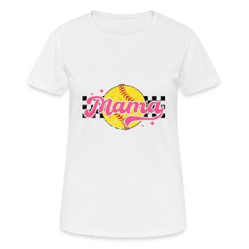 Damier Softballl Mama Fête des Mères - T-shirt respirant Femme - blanc - Devant - AI Model Female 172 dark (172cm)