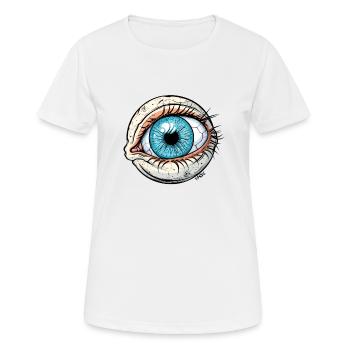 A huge eye, beware! - Women's Breathable T-Shirt - white - Front - AI Model Female 172 dark (172cm)