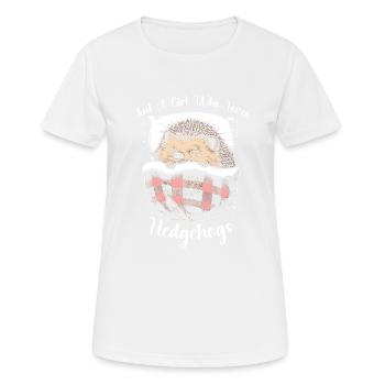 Juste une fille qui aime les hérissons - T-shirt respirant Femme - blanc - Devant - AI Model Female 172 dark (172cm)