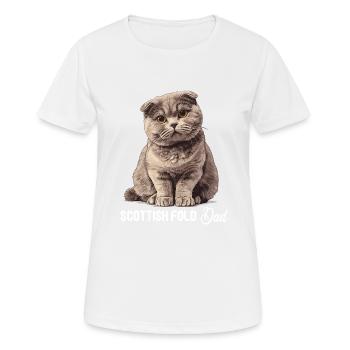 Scottish Fold Kitten Scottish Fold Cat - Women's Breathable T-Shirt - white - Front - AI Model Female 172 dark (172cm)