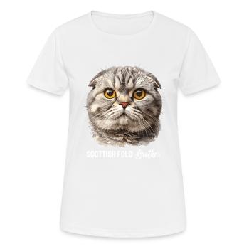 Scottish Fold Kitten Scottish Fold Cat - Women's Breathable T-Shirt - white - Front - AI Model Female 172 dark (172cm)