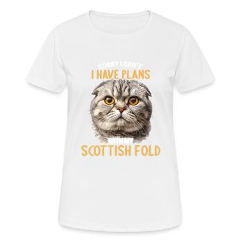 Scottish Fold Kitten Scottish Fold Cat - Women's Breathable T-Shirt - white - Front - AI Model Female 172 dark (172cm)