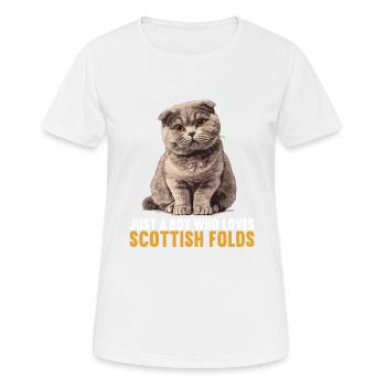 Scottish Fold Kitten Scottish Fold Cat - Women's Breathable T-Shirt - white - Front - AI Model Female 172 dark (172cm)