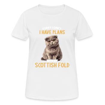 Scottish Fold Kitten Scottish Fold Cat - Women's Breathable T-Shirt - white - Front - AI Model Female 172 dark (172cm)