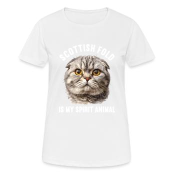 Scottish Fold Kitten Scottish Fold Cat - Women's Breathable T-Shirt - white - Front - AI Model Female 172 dark (172cm)