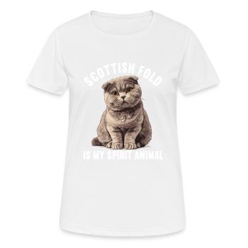 Scottish Fold Kitten Scottish Fold Cat - Women's Breathable T-Shirt - white - Front - AI Model Female 172 dark (172cm)