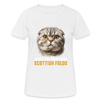 Scottish Fold Kitten Scottish Fold Cat - Women's Breathable T-Shirt - white - Front - AI Model Female 172 dark (172cm)