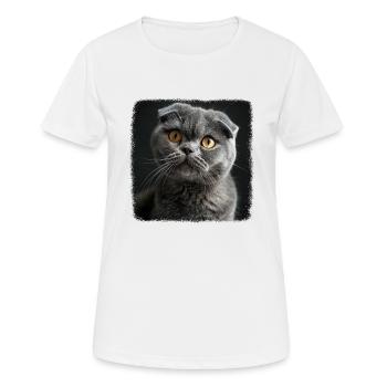 Scottish Fold Kitten Scottish Fold Cat - Women's Breathable T-Shirt - white - Front - AI Model Female 172 dark (172cm)