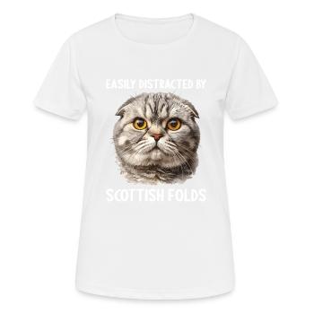 Scottish Fold Kitten Scottish Fold Cat - Women's Breathable T-Shirt - white - Front - AI Model Female 172 dark (172cm)