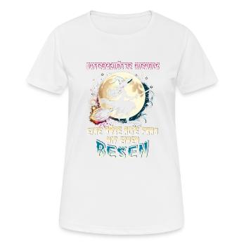 Never underestimate a nasty old woman with a broom - Women's Breathable T-Shirt - white - Front - AI Model Female 172 dark (172cm)