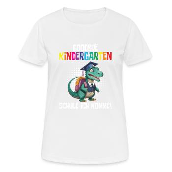 Inscription à l’école Dino Retour à l’école - T-shirt respirant Femme - blanc - Devant - AI Model Female 172 dark (172cm)
