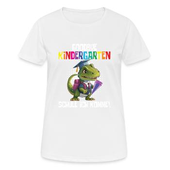 Inscription à l’école Dino Retour à l’école - T-shirt respirant Femme - blanc - Devant - AI Model Female 172 dark (172cm)