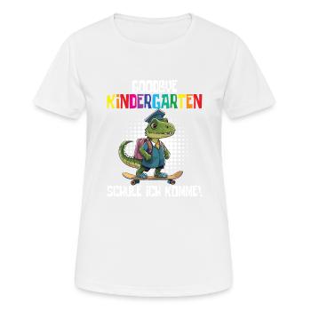 Inscription à l’école Dino Retour à l’école - T-shirt respirant Femme - blanc - Devant - AI Model Female 172 dark (172cm)