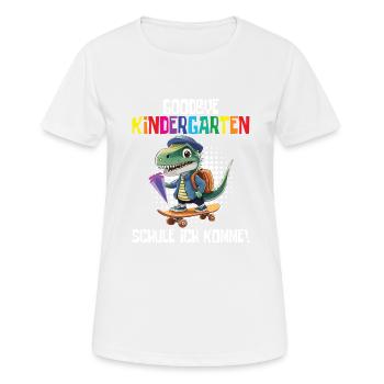 Inscription à l’école Dino Retour à l’école - T-shirt respirant Femme - blanc - Devant - AI Model Female 172 dark (172cm)