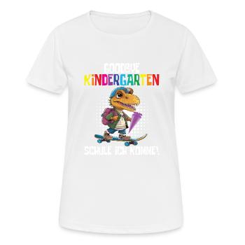 Inscription à l’école Dino Retour à l’école - T-shirt respirant Femme - blanc - Devant - AI Model Female 172 dark (172cm)