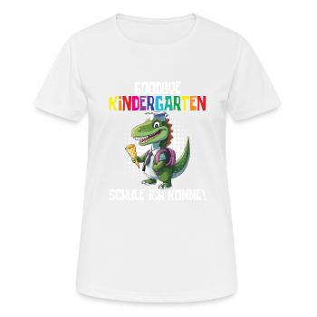 Inscription à l’école Dino Retour à l’école - T-shirt respirant Femme - blanc - Devant - AI Model Female 172 dark (172cm)