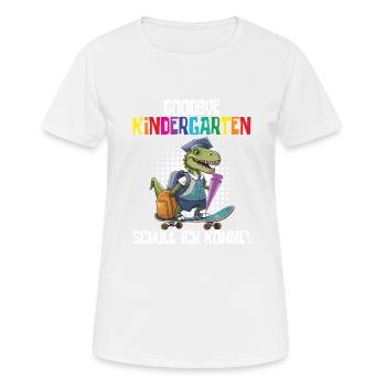 Inscription à l’école Dino Retour à l’école - T-shirt respirant Femme - blanc - Devant - AI Model Female 172 dark (172cm)