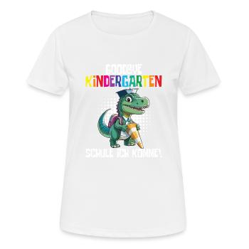 Inscription à l’école Dino Retour à l’école - T-shirt respirant Femme - blanc - Devant - AI Model Female 172 dark (172cm)