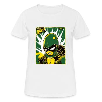 anti-héros comique de bande dessinée cool, la politique craint - T-shirt respirant Femme - blanc - Devant - AI Model Female 172 dark (172cm)