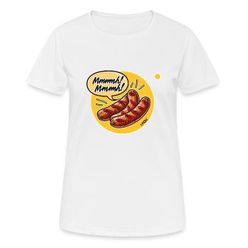 Mmmh, delicious bratwurst - Women's Breathable T-Shirt - white - Front - AI Model Female 172 dark (172cm)