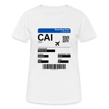 Cairo Ägypten Flugticket Kairo Urlaub Idee - Frauen T-Shirt atmungsaktiv - Weiß - Vorne - AI Model Female 172 dark (172cm)