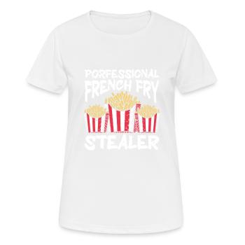 Restauration rapide Frites - T-shirt respirant Femme - blanc - Devant - AI Model Female 172 dark (172cm)