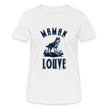 Mère louve - T-shirt respirant Femme - blanc - Devant - AI Model Female 172 dark (172cm)