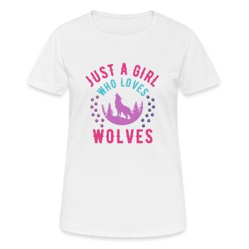Just a girl who loves wolves - Women's Breathable T-Shirt - white - Front - AI Model Female 172 dark (172cm)
