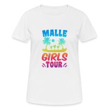 Visite des filles de Malle - T-shirt respirant Femme - blanc - Devant - AI Model Female 172 dark (172cm)