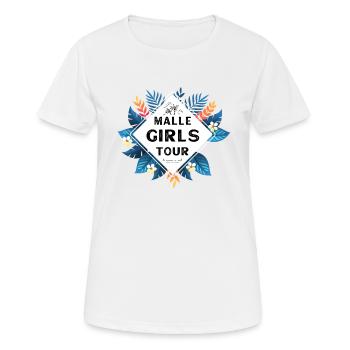Visite des filles de Malle - T-shirt respirant Femme - blanc - Devant - AI Model Female 172 dark (172cm)