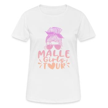 Visite des filles de Malle - T-shirt respirant Femme - blanc - Devant - AI Model Female 172 dark (172cm)