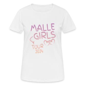 Malle Girls Tour 2024 - Frauen T-Shirt atmungsaktiv - Weiß - Vorne - AI Model Female 172 dark (172cm)