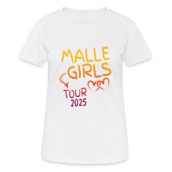 Malle Girls Tour 2025 - Frauen T-Shirt atmungsaktiv - Weiß - Vorne - AI Model Female 172 dark (172cm)