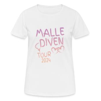 Malle Girls Tour 2024 - Frauen T-Shirt atmungsaktiv - Weiß - Vorne - AI Model Female 172 dark (172cm)