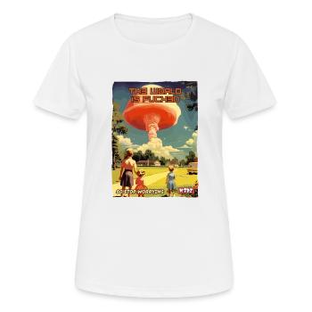 Arrêtez de vous inquiéter. Famille idyllique - T-shirt respirant Femme - blanc - Devant - AI Model Female 172 dark (172cm)