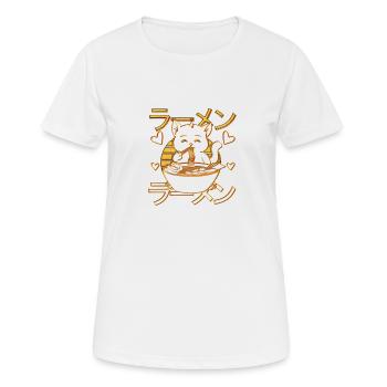 Gold Yummy-Yummy Ramen Cat Japanese Kawaii - Women's Breathable T-Shirt - white - Front - AI Model Female 172 dark (172cm)
