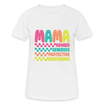 Retro Kariert Mama Mama Muttertag - Frauen T-Shirt atmungsaktiv - Weiß - Vorne - AI Model Female 172 dark (172cm)