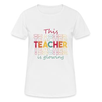 Dieser Lehrer Glüht Hallo Sommer Lustiges Ende Von - Frauen T-Shirt atmungsaktiv - Weiß - Vorne - AI Model Female 172 dark (172cm)