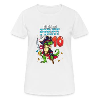 10th Birthday Pirates - Women's Breathable T-Shirt - white - Front - AI Model Female 172 dark (172cm)
