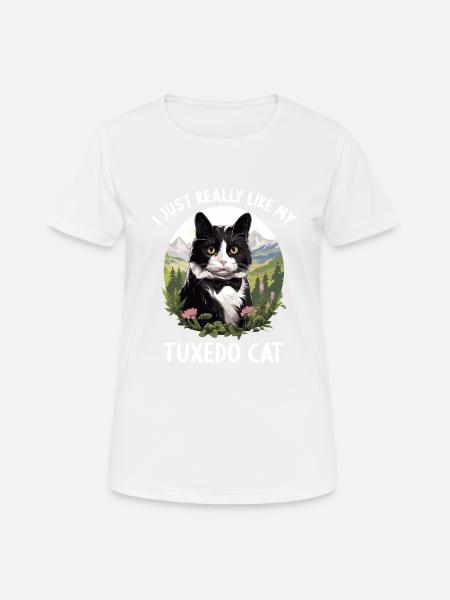 Tuxedo Kitten Tuxedo Cat - Women's Breathable T-Shirt - white