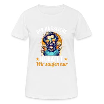 the ugly man marries bachelor party - Women's Breathable T-Shirt - white - Front - AI Model Female 172 dark (172cm)