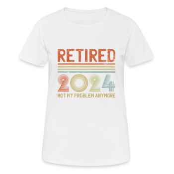 Vintage Retiré 2024 n’est plus mon problème - T-shirt respirant Femme - blanc - Devant - AI Model Female 172 dark (172cm)