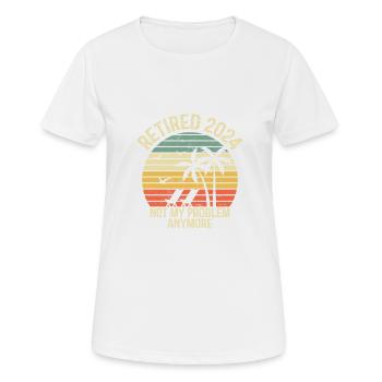 Vintage Retiré 2024 n’est plus mon problème - T-shirt respirant Femme - blanc - Devant - AI Model Female 172 dark (172cm)