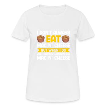 Mac And Cheese Makkaroni - Frauen T-Shirt atmungsaktiv - Weiß - Vorne - AI Model Female 172 dark (172cm)