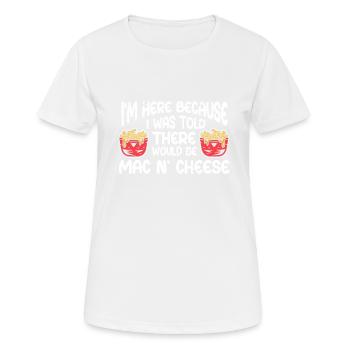 Mac And Cheese Makkaroni - Frauen T-Shirt atmungsaktiv - Weiß - Vorne - AI Model Female 172 dark (172cm)