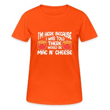 Mac And Cheese Makkaroni - Frauen T-Shirt atmungsaktiv - Neonorange - Vorne - AI Model Female 172 dark (172cm)