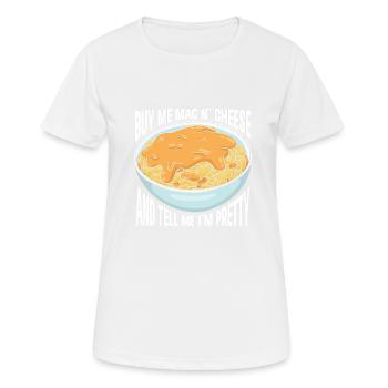 Mac And Cheese Makkaroni - Frauen T-Shirt atmungsaktiv - Weiß - Vorne - AI Model Female 172 dark (172cm)