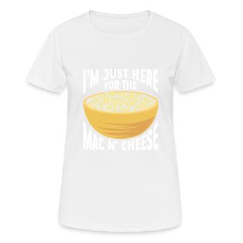 Mac And Cheese Makkaroni - Frauen T-Shirt atmungsaktiv - Weiß - Vorne - AI Model Female 172 dark (172cm)