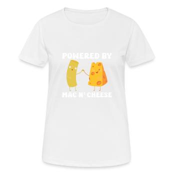 Mac And Cheese Makkaroni - Frauen T-Shirt atmungsaktiv - Weiß - Vorne - AI Model Female 172 dark (172cm)