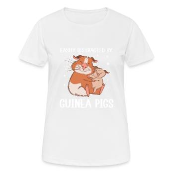 Cochon d’Inde - T-shirt respirant Femme - blanc - Devant - AI Model Female 172 dark (172cm)